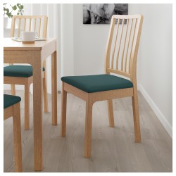 Фото2.Кресло, дуб, сиденья Gunnared темно-зеленый EKEDALEN IKEA 692.652.86